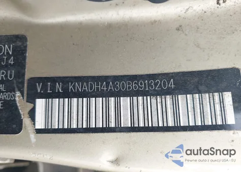 2011 Kia Rio Lx from USA, damaged, VIN KNADH4A30B6913204
